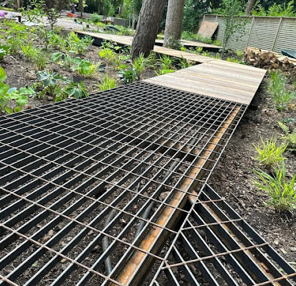 Garden walkway construction
